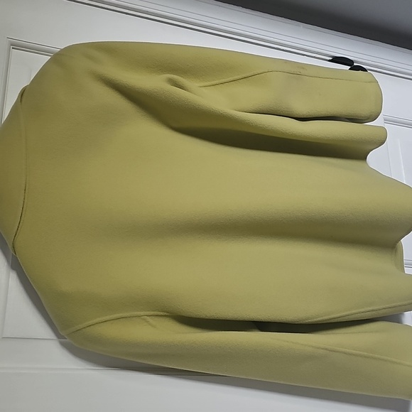 Ellen Tracy Lime Green Double-Breasted Women's Coat - Picture 6 of 7